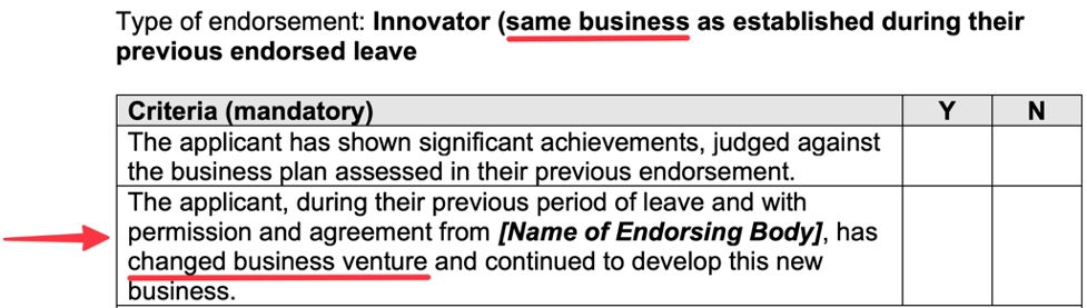 How to change your business venture on the Innovator visa without switching