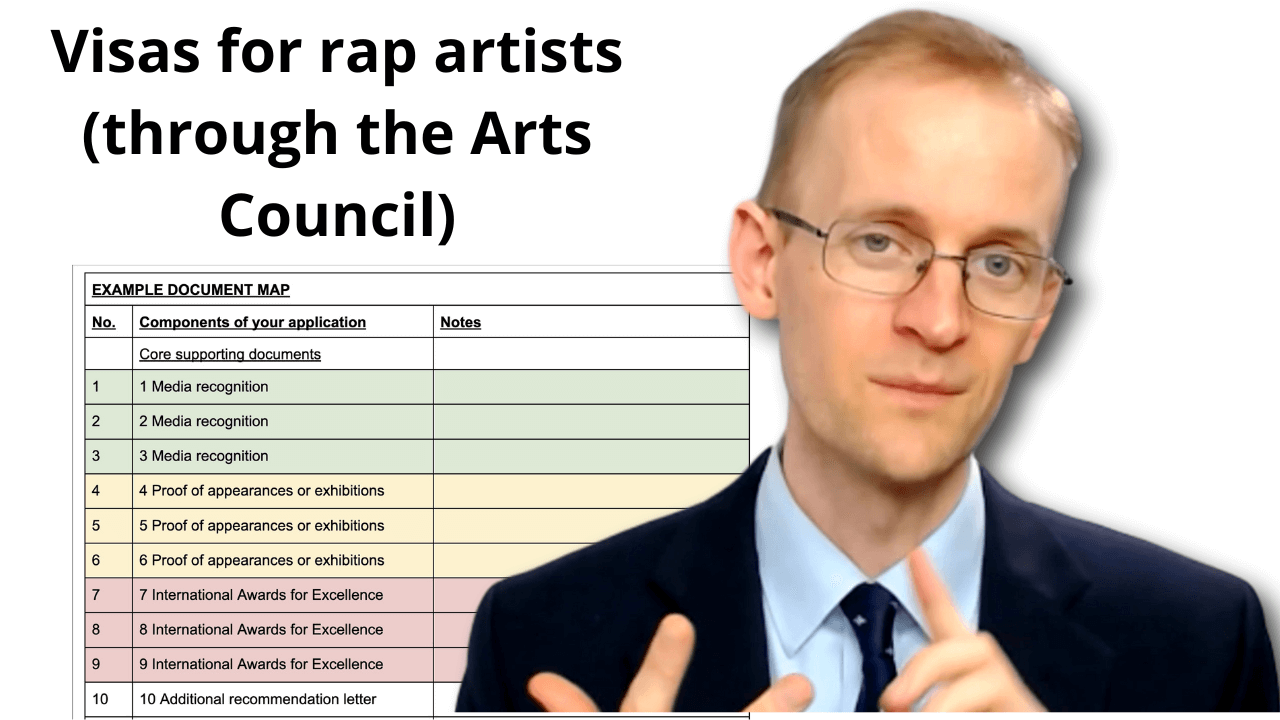 055 Visas for rap artists (through the Arts Council)