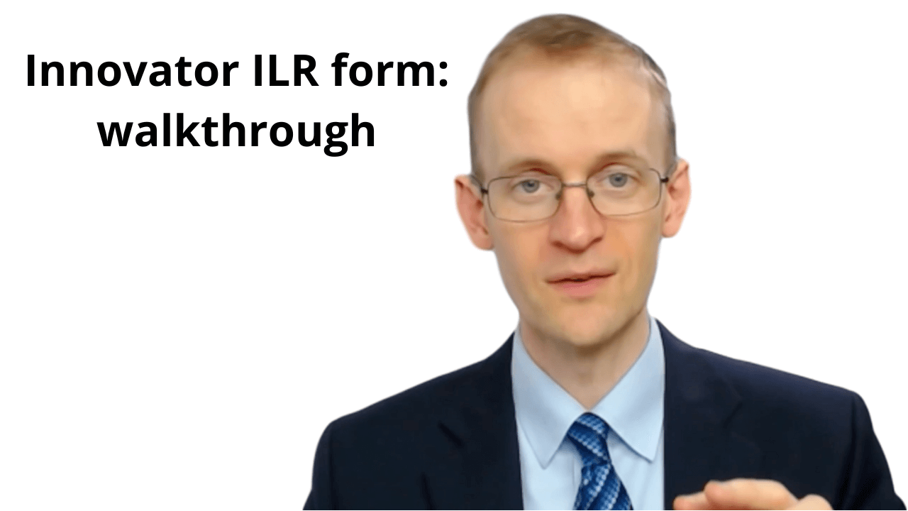 080 Innovator ILR form walkthrough