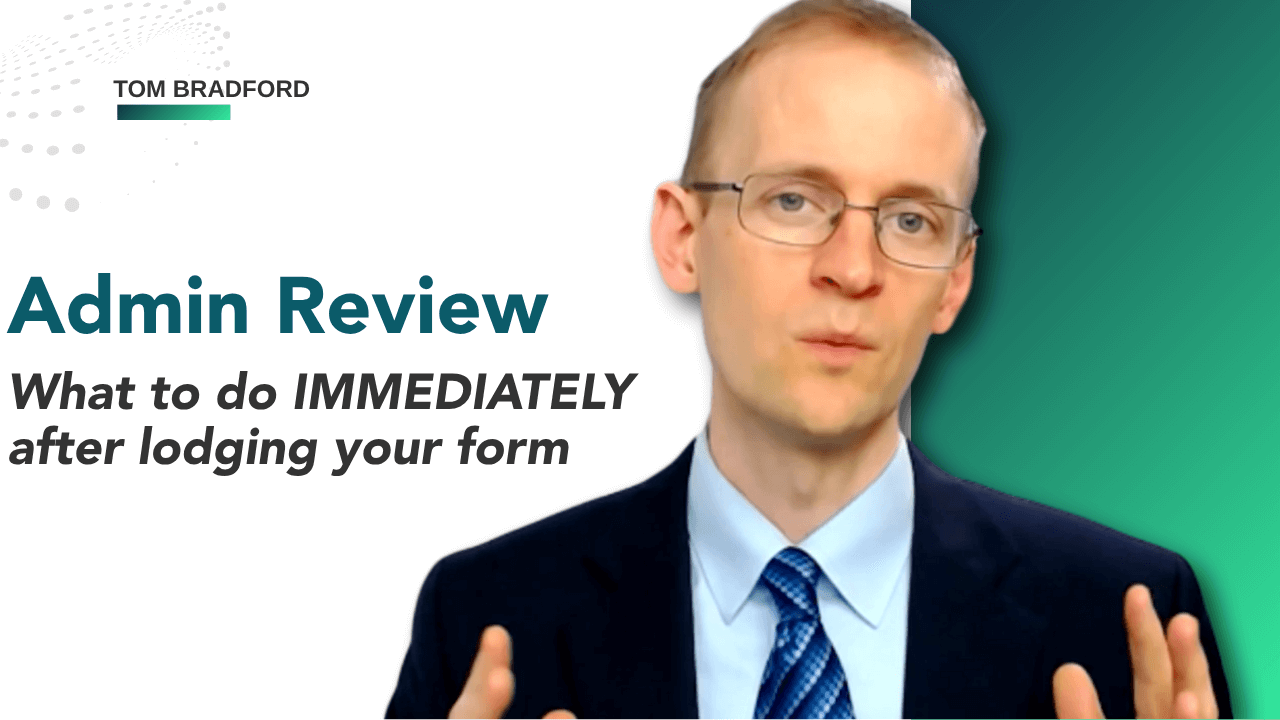 098 What to do IMMEDIATELY after lodging your Administrative Review form